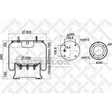 90-08101-SX STELLOX Кожух пневматической рессоры