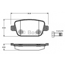 0 986 TB2 984 BOSCH Комплект тормозных колодок, дисковый тормоз