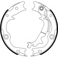 8DA 355 051-091 HELLA Комплект тормозных колодок, стояночная тормозная с