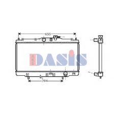 100027N AKS DASIS Радиатор, охлаждение двигателя