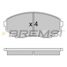 BP2578 BREMSI Комплект тормозных колодок, дисковый тормоз