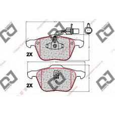 BP2016 DJ PARTS Комплект тормозных колодок, дисковый тормоз