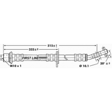 FBH6750 FIRST LINE Тормозной шланг