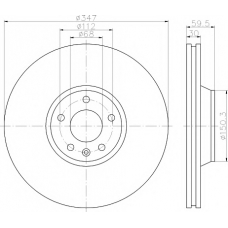 8DD 355 122-732 HELLA PAGID Тормозной диск