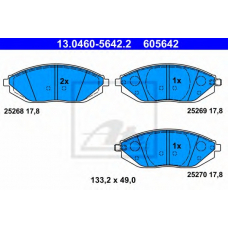 13.0460-5642.2 ATE Комплект тормозных колодок, дисковый тормоз