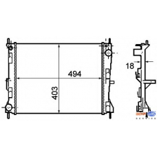 8MK 376 781-161 HELLA Радиатор, охлаждение двигателя