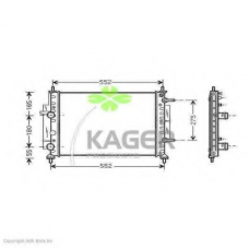 31-1830 KAGER Радиатор, охлаждение двигателя