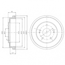 BF419 DELPHI Тормозной барабан