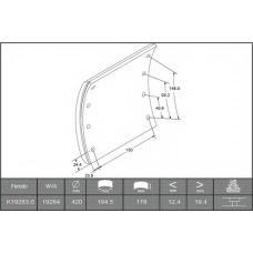 K19283.0-F3658 FERODO Комплект тормозных башмаков, барабанные тормоза