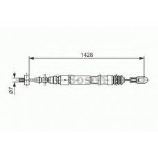 1 987 477 355 BOSCH Трос, стояночная тормозная система