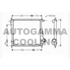 104630 AUTOGAMMA Радиатор, охлаждение двигателя