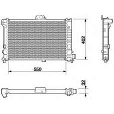 350213633000 MAGNETI MARELLI Охладитель, охлаждение двигателя