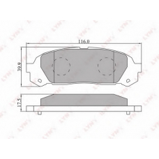 BD7535 LYNX Bd-7535 колодки тормозные задние toyota mark ii/chaser/cresta 96-00