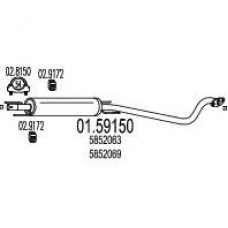 01.59150 MTS Средний глушитель выхлопных газов