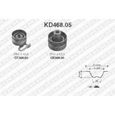 KD468.05 SNR Комплект ремня грм