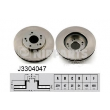 J3304047 NIPPARTS Тормозной диск