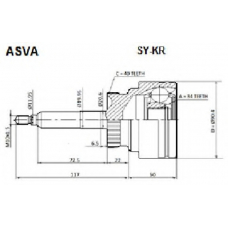 SY-KR ASVA Шарнирный комплект, приводной вал