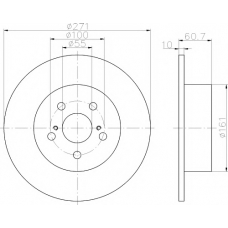 8DD 355 110-541 HELLA PAGID Тормозной диск