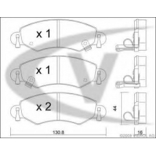 V40-8033 VEMO/VAICO Комплект тормозных колодок, дисковый тормоз