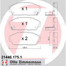 21446.175.1 ZIMMERMANN Комплект тормозных колодок, дисковый тормоз