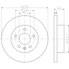 8DD 355 110-721 HELLA Тормозной диск