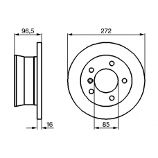 0 986 478 433 BOSCH Тормозной диск