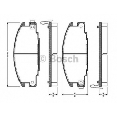 0 986 TB2 011 BOSCH Комплект тормозных колодок, дисковый тормоз