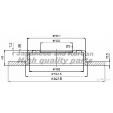 T602-93 ASHUKI Тормозной диск