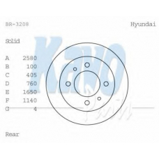 BR-3208 KAVO PARTS Тормозной диск