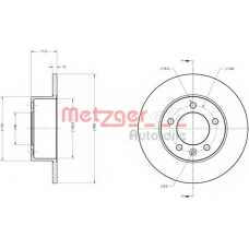 6110011 METZGER Тормозной диск