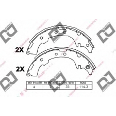 BS1244 DJ PARTS Комплект тормозных колодок