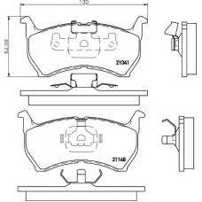 8DB 355 006-101 HELLA PAGID Комплект тормозных колодок, дисковый тормоз