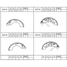 K4719 ASIMCO Комплект тормозных колодок