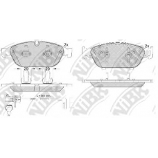 PN0556W NiBK Комплект тормозных колодок, дисковый тормоз