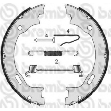 S 50 515 BREMBO Комплект тормозных колодок, стояночная тормозная с