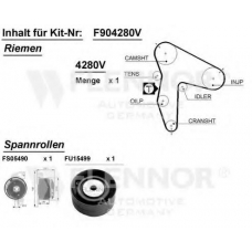 F904256V FLENNOR Комплект ремня грм