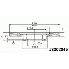 J3302045 NIPPARTS Тормозной диск