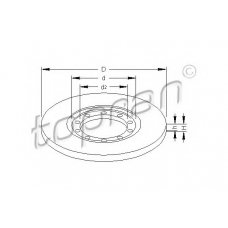 303 970 TOPRAN Тормозной диск