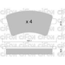 822-812-0 CIFAM Комплект тормозных колодок, дисковый тормоз