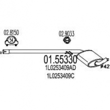 01.55330 MTS Средний глушитель выхлопных газов