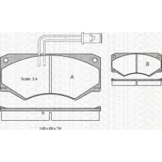 8110 15904 TRIDON Brake pads - front