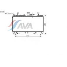 DW2052 AVA Радиатор, охлаждение двигателя