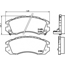8DB 355 006-461 HELLA PAGID Комплект тормозных колодок, дисковый тормоз