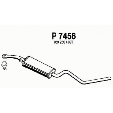 P7456 FENNO Средний глушитель выхлопных газов