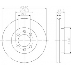 8DD 355 101-901 HELLA PAGID Тормозной диск