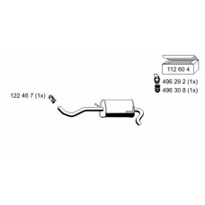 112253 ERNST Глушитель выхлопных газов конечный
