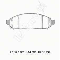 IBD-1168 IPS Parts Комплект тормозных колодок, дисковый тормоз