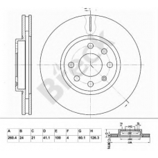BR 341 VA100 BRECK Тормозной диск