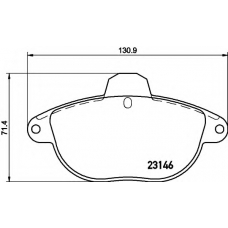 8DB 355 019-281 HELLA Комплект тормозных колодок, дисковый тормоз