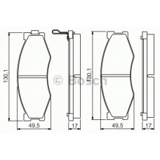 0 986 495 263 BOSCH Комплект тормозных колодок, дисковый тормоз